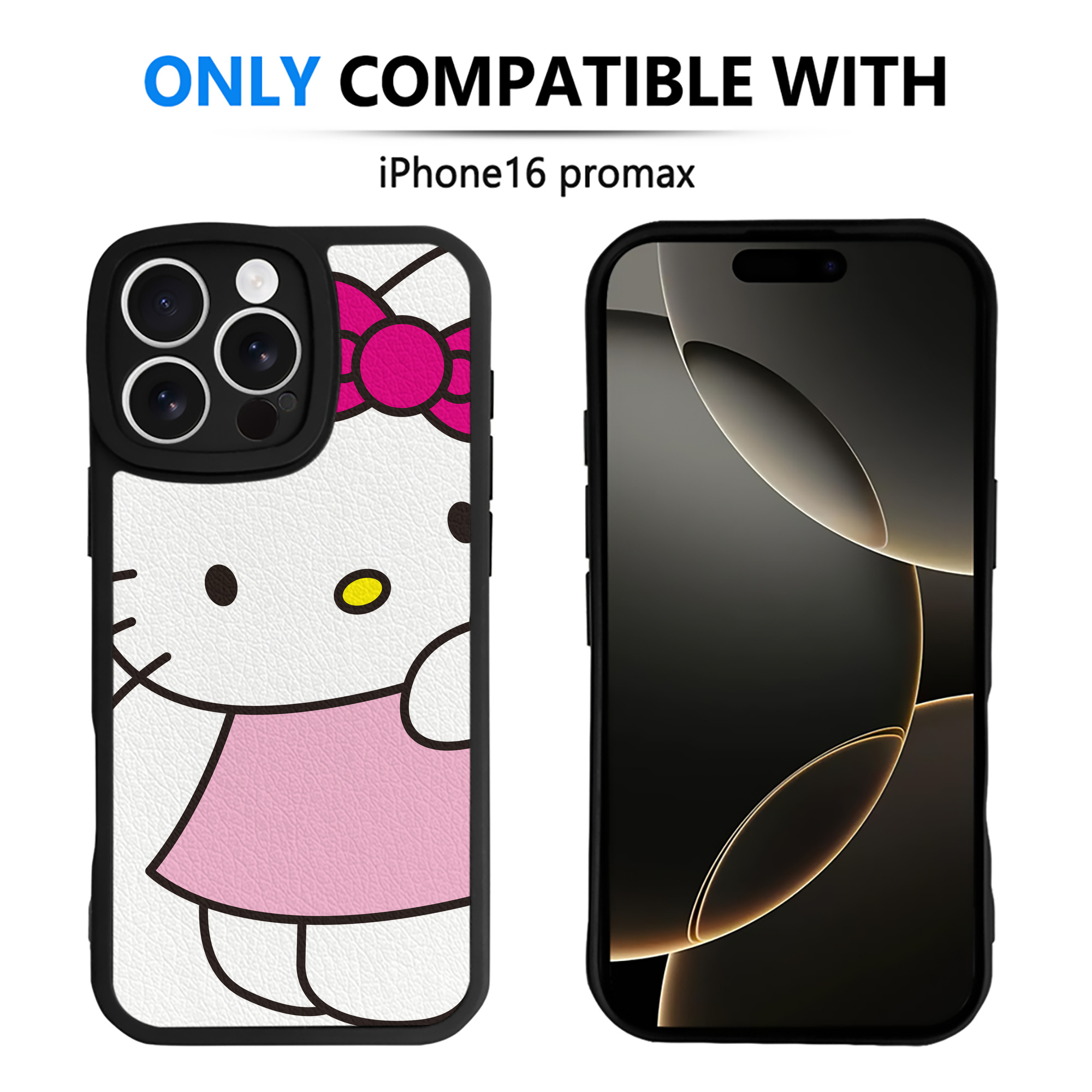 （画像用） Hello Kitty ハローキティ 【iPhone 16シリーズ対応】シリコンスマホケース（レザー調） 材質：シリコン